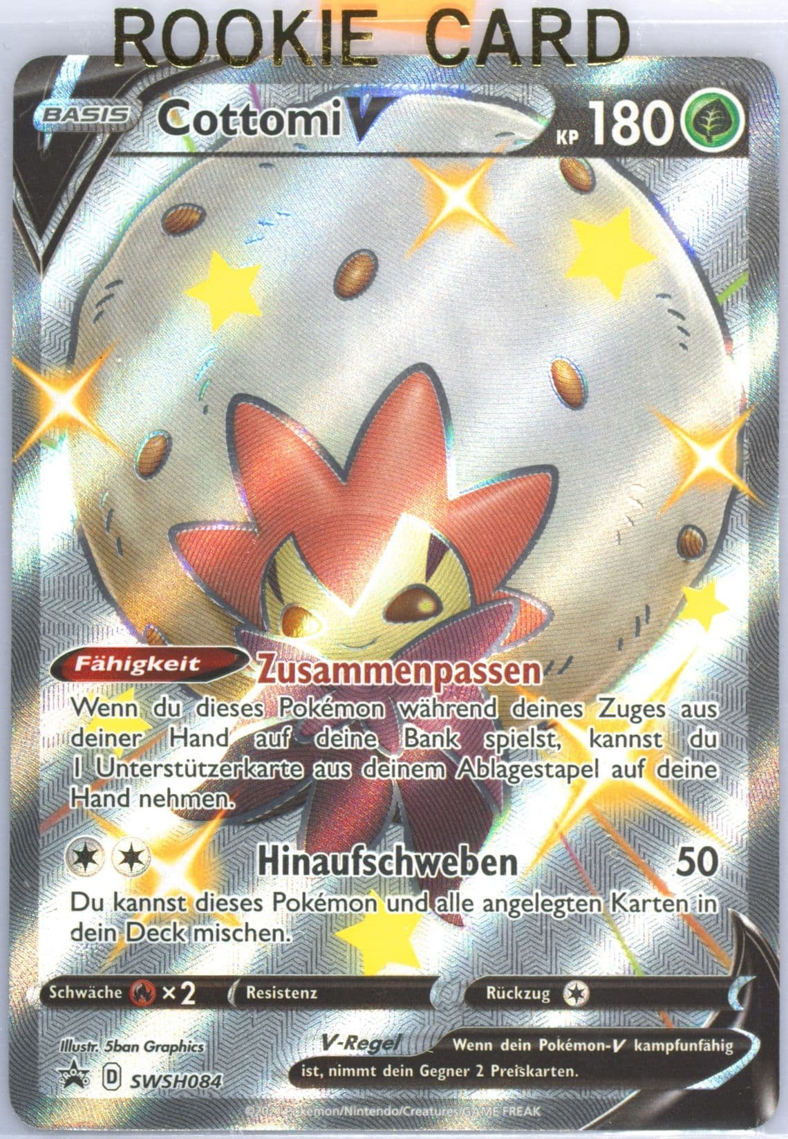Cottomi V Shining Fates Tins-German (084) 2021 Pokemon Swsh Black Star Promo