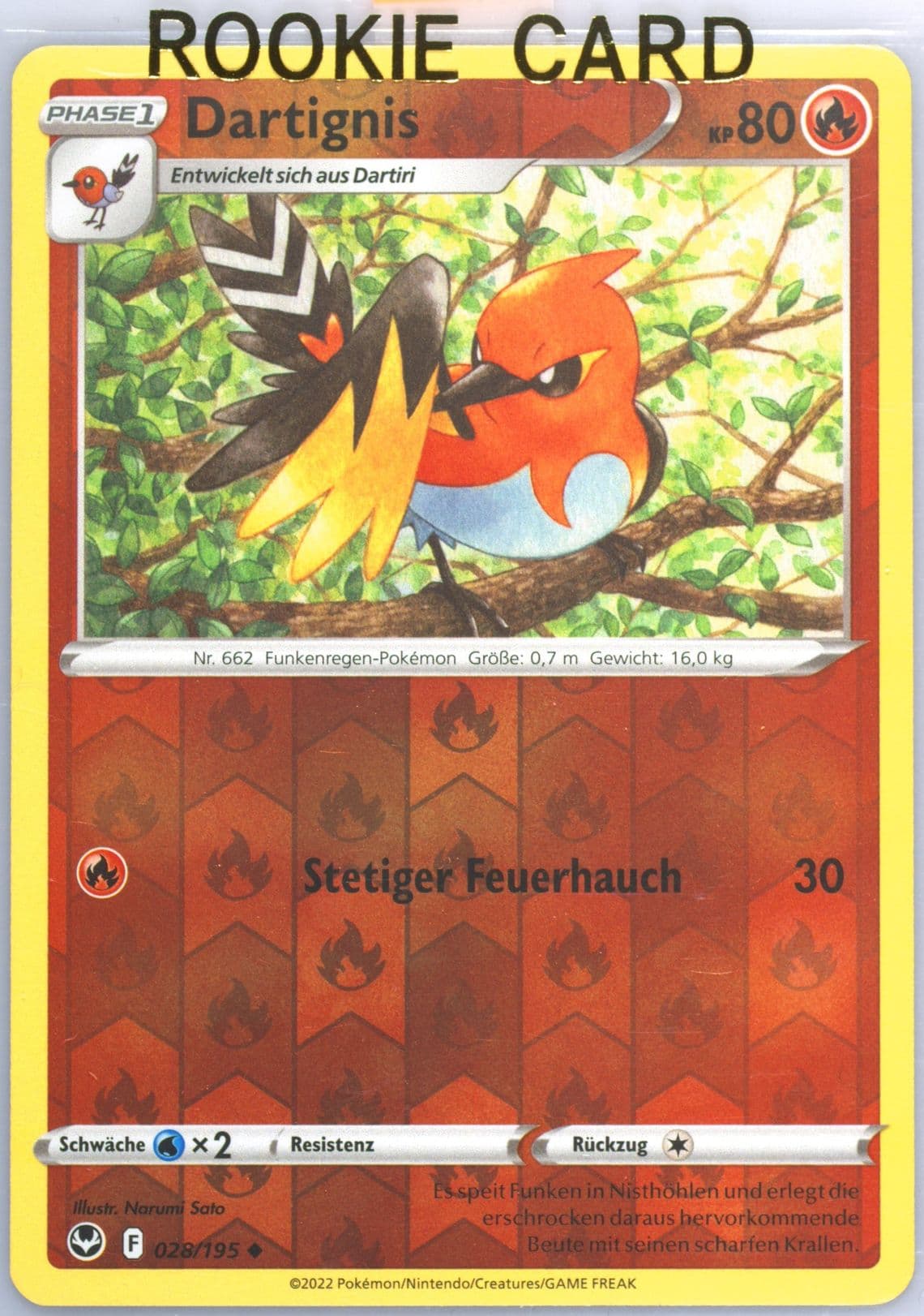 Dartignis-Reverse Foil German (028) 2022 Pokemon Sword & Shield Silver Tempest