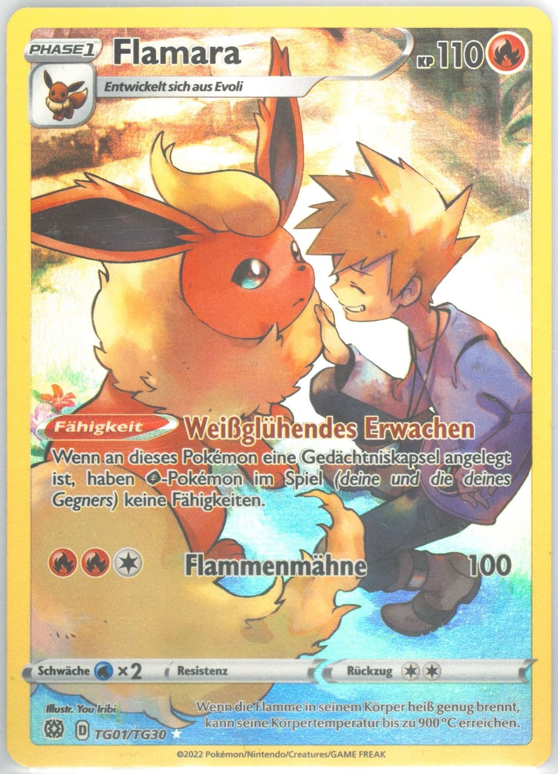 Full Art/Flamara German (TG01) 2022 Pokemon Sword & Shield Brilliant Stars