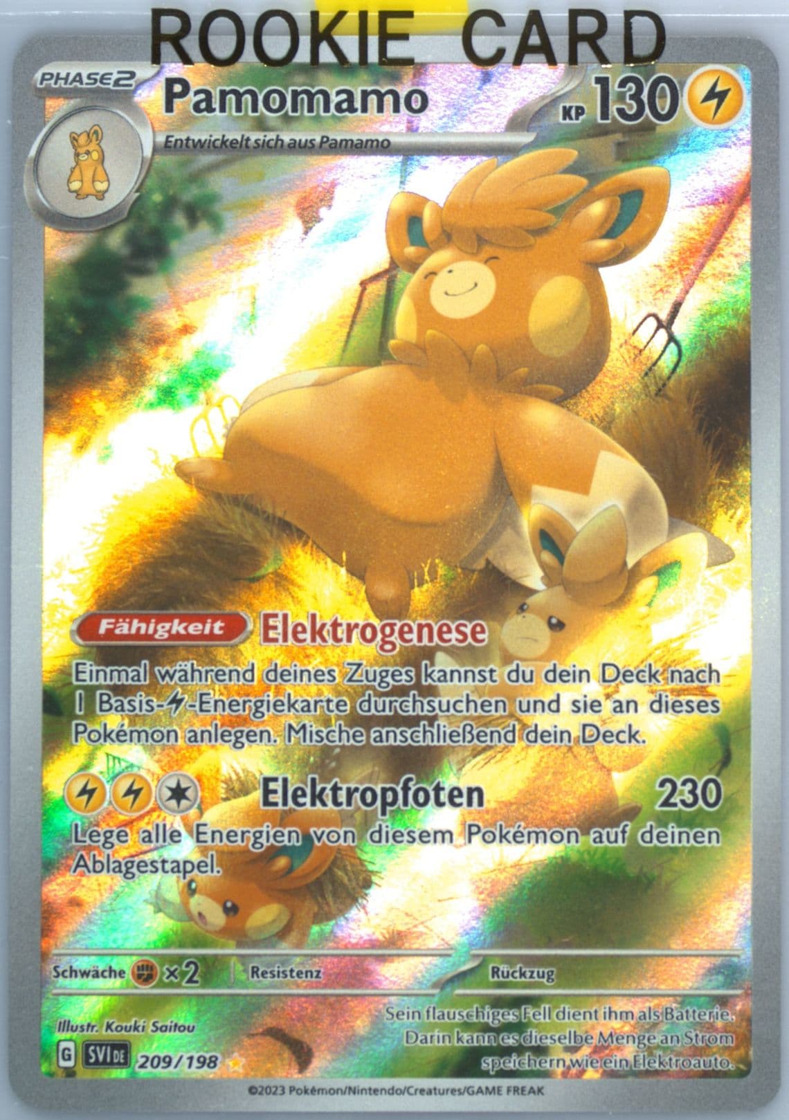 Pawmot Illustration Rare (209) 2023 Pokemon German Svi de-Scarlet & Violet