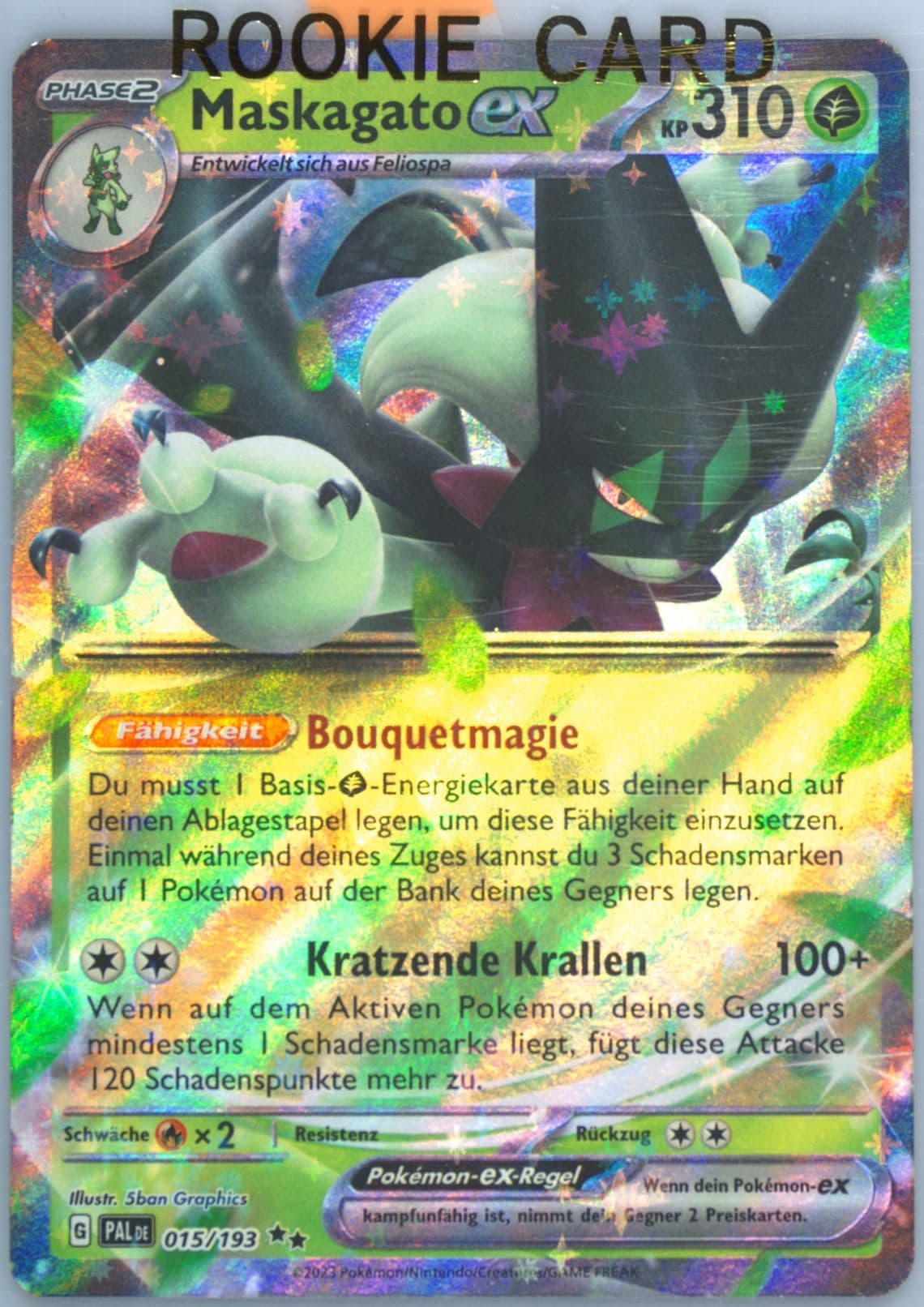 Meowscarada EX (015) 2023 Pokemon German Pal de-Paldea Evolved