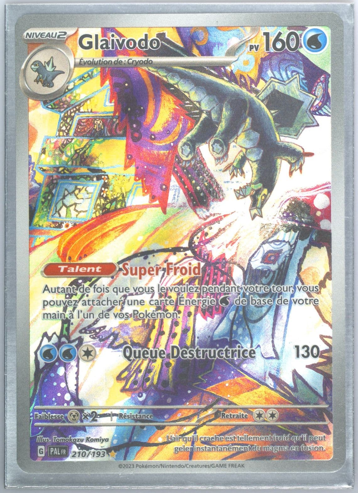 Baxcalibur Illustration Rare (210) 2023 Pokemon French Pal FR-Paldea Evolved