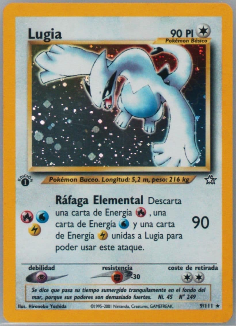 Lugia-Holo 1st Edition (9) 2001 Pokemon Spanish Neo Genesis