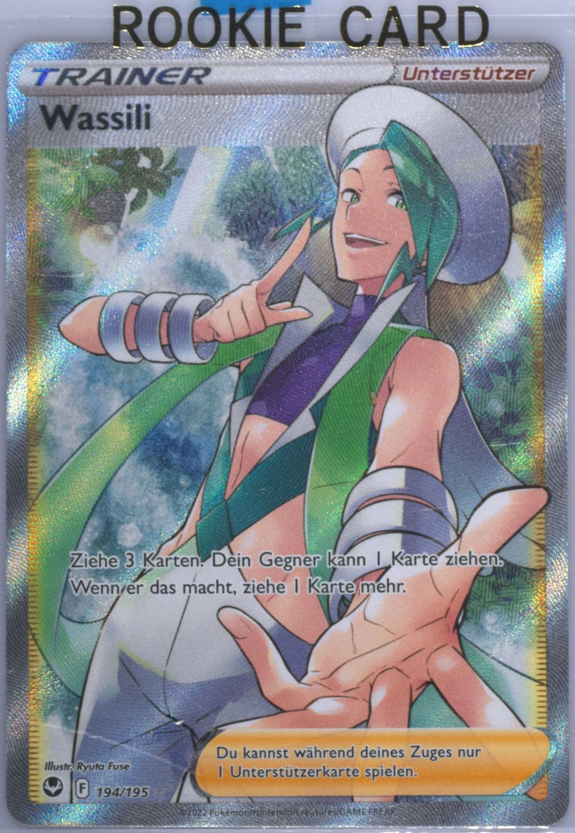 Full Art/Wassili German (194) 2022 Pokemon Sword & Shield Silver Tempest