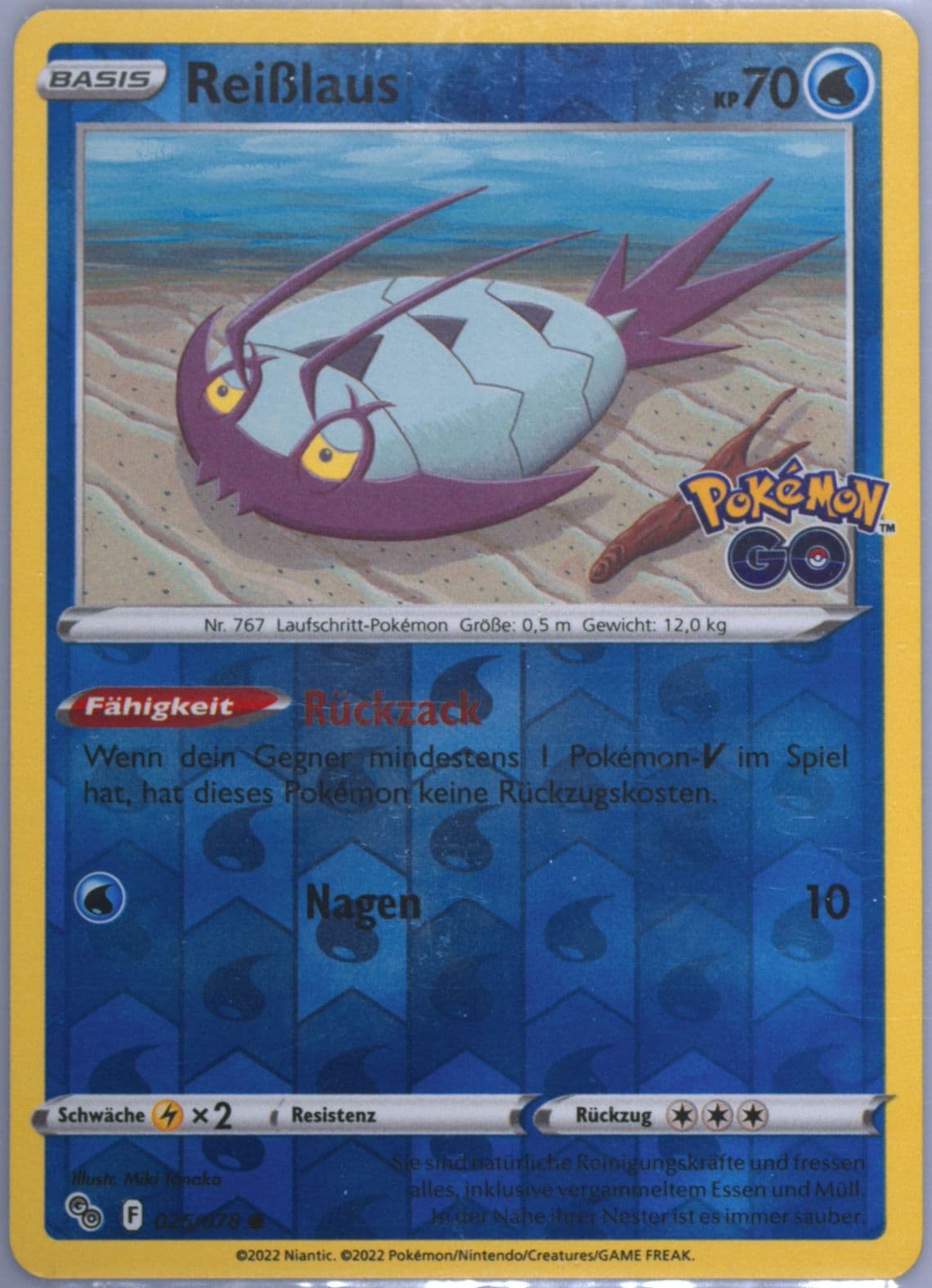Reiblaus-Reverse Foil German (025) 2022 Pokemon Go
