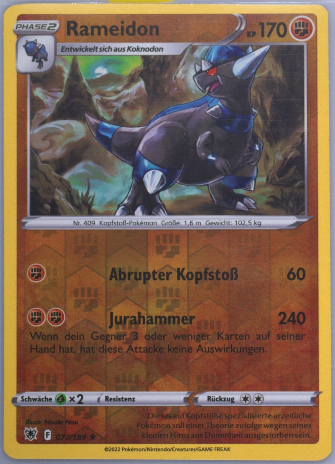 Rameidon-Reverse Foil German (077) 2022 Pokemon Sword & Shield Astral Radiance