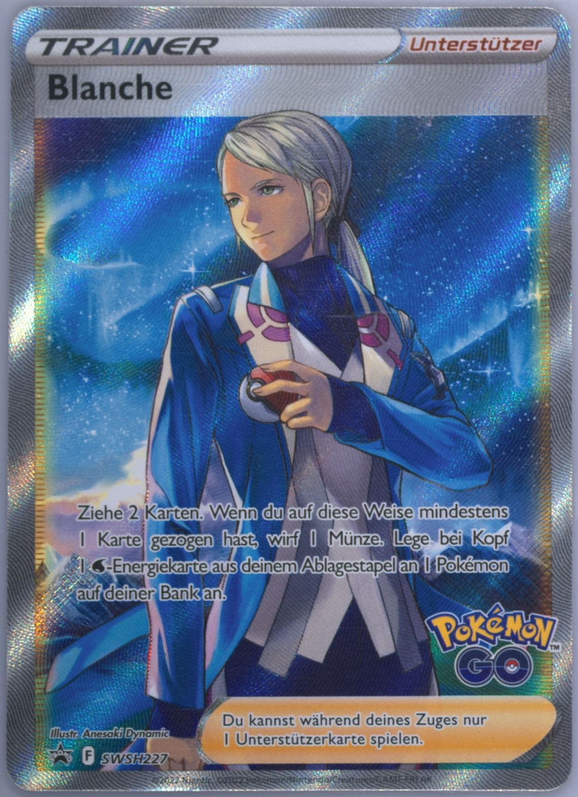 Full Art/Blanche Pokemon Go Special Collection-Team Mystic-German (227) 2022 Pokemon Swsh Black Star Promo