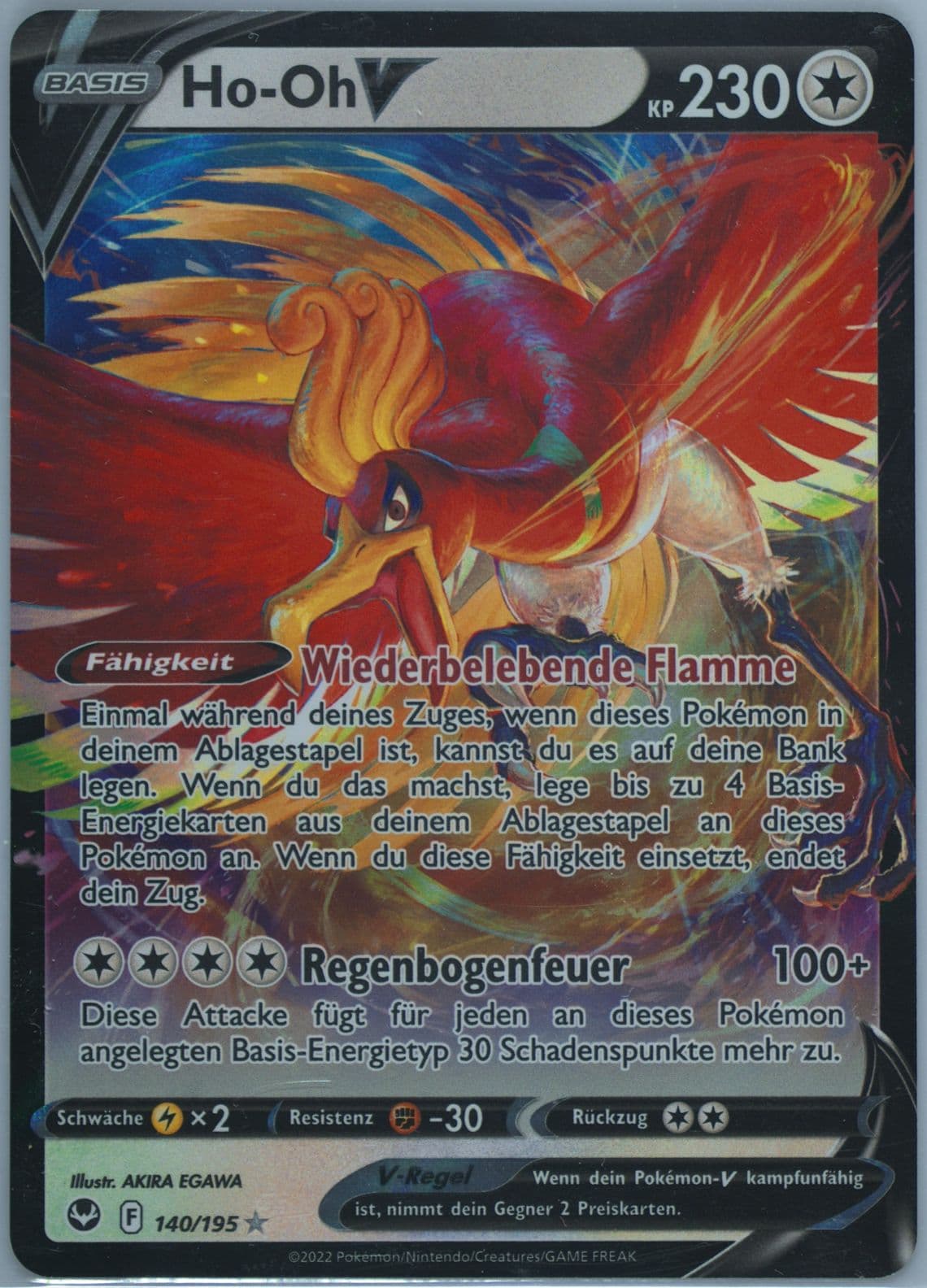 HO-Oh V German (140) 2022 Pokemon Sword & Shield Silver Tempest