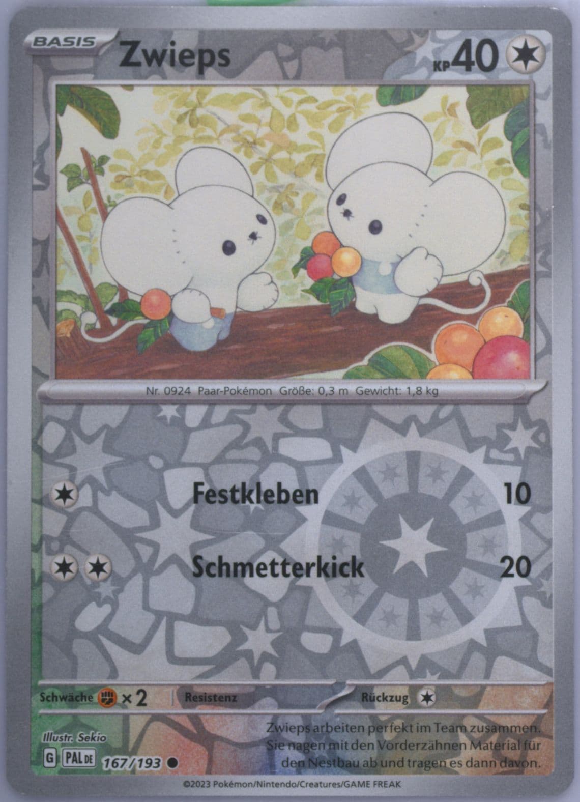 Tandemaus Reverse Holo (167) 2023 Pokemon German Pal de-Paldea Evolved