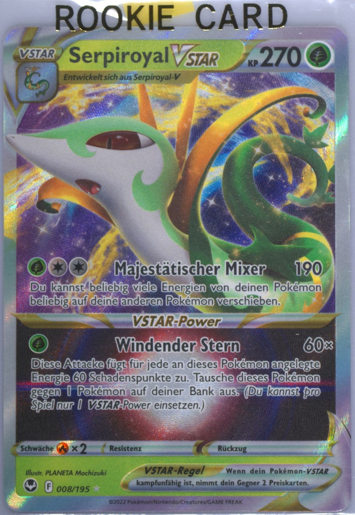 Serpiroyal Vstar German (008) 2022 Pokemon Sword & Shield Silver Tempest