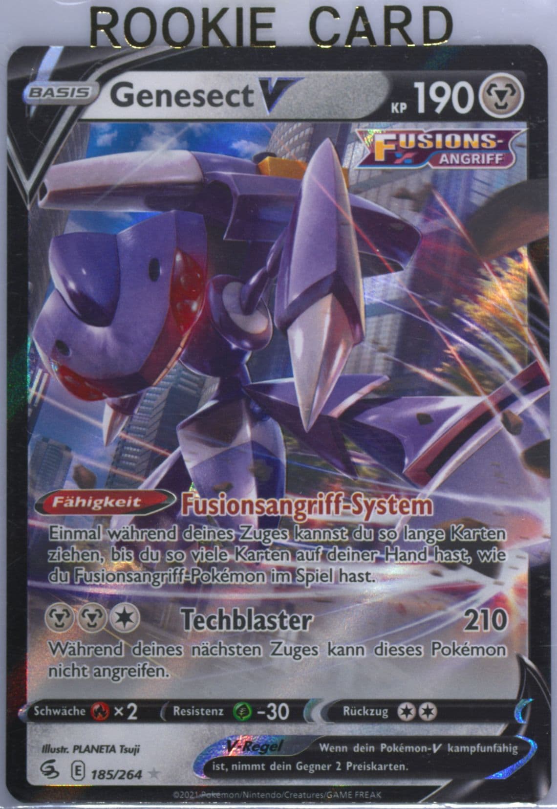 Genesect V German (185) 2021 Pokemon Sword & Shield Fusion Strike