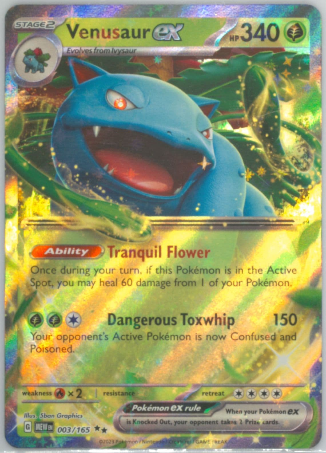 Venusaur EX (003) 2023 Pokemon Mew EN-151