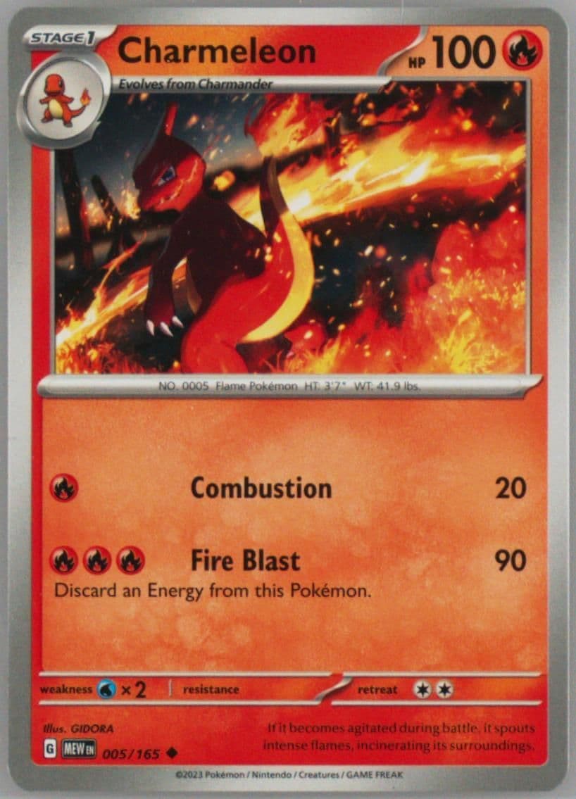 Charmeleon (005) 2023 Pokemon Mew EN-151
