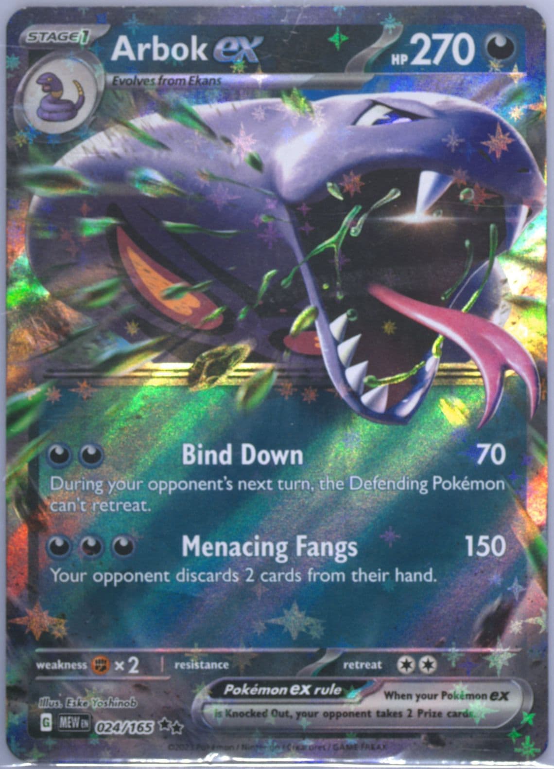 Arbok EX (024) 2023 Pokemon Mew EN-151
