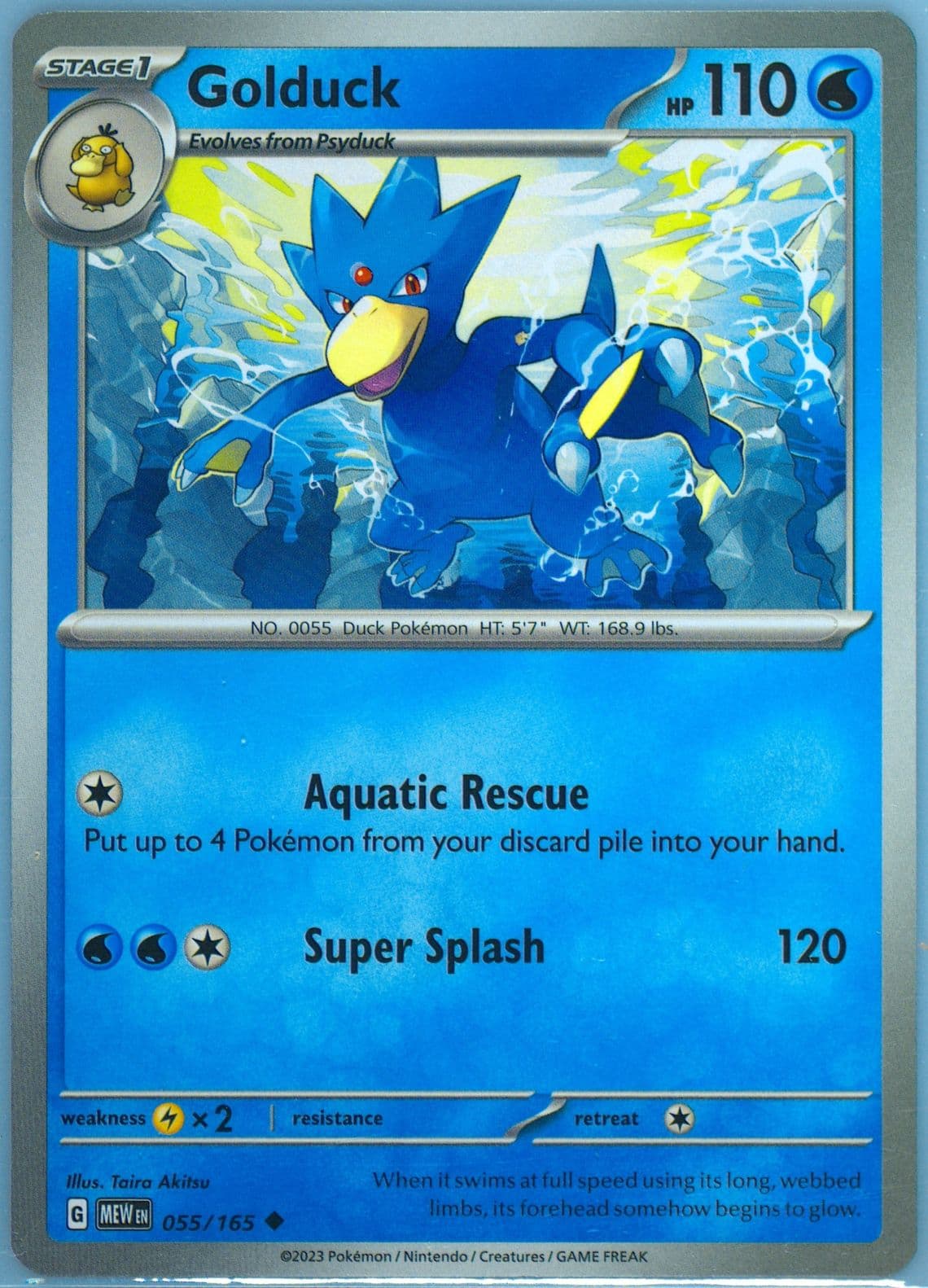 Golduck (055) 2023 Pokemon Mew EN-151