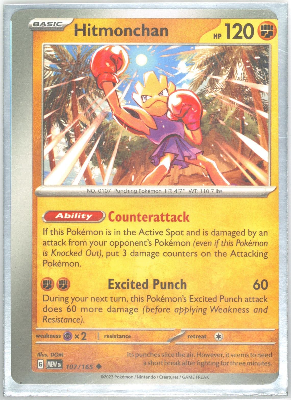 Hitmonchan (107) 2023 Pokemon Mew EN-151