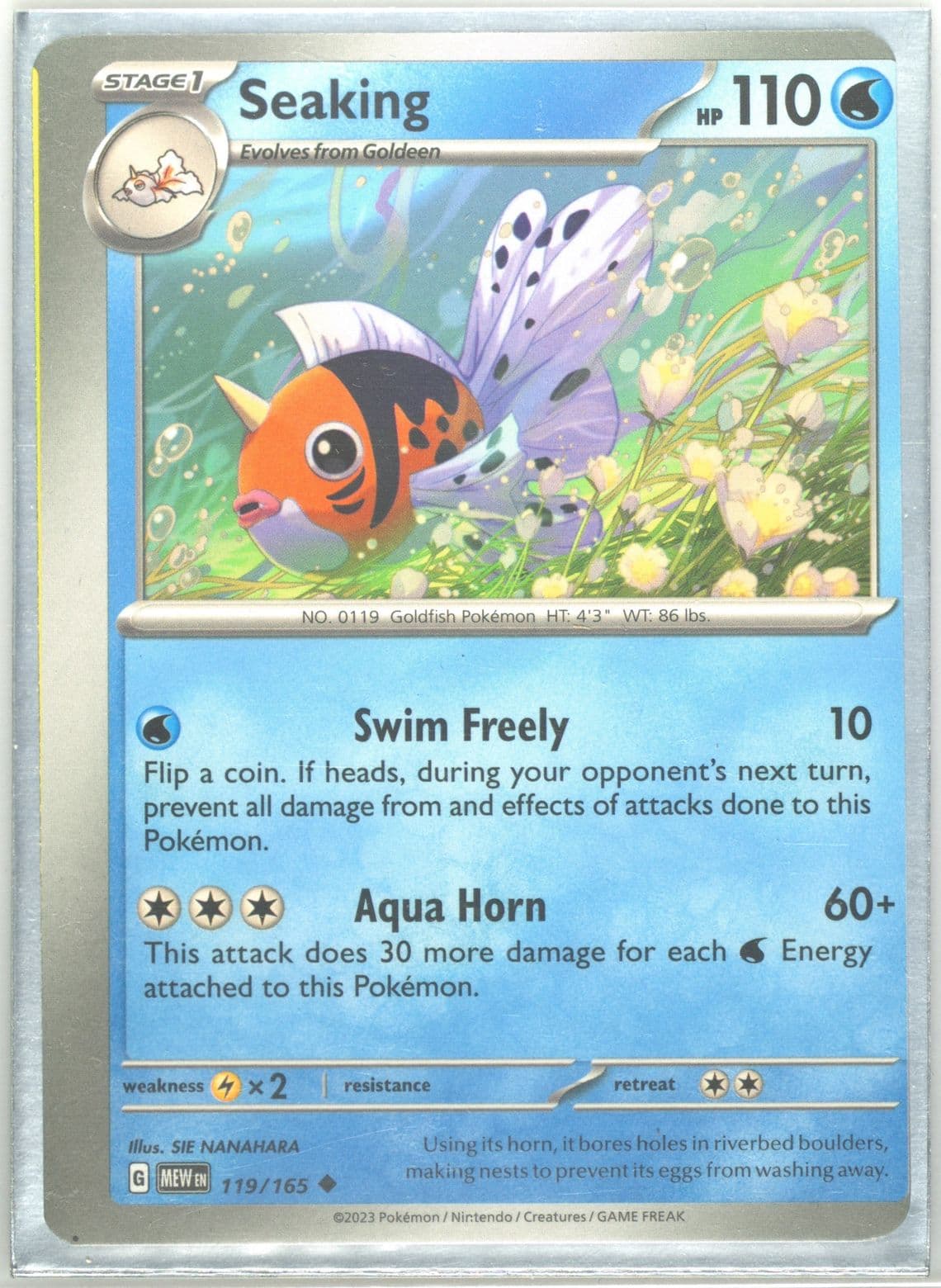Seaking (119) 2023 Pokemon Mew EN-151
