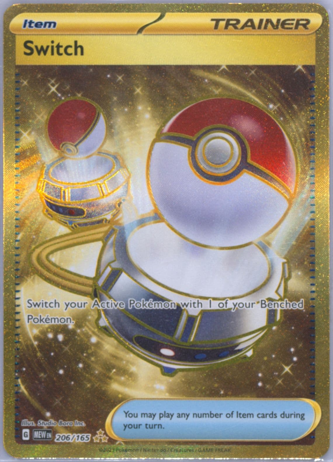 Switch Hyper Rare (206) 2023 Pokemon Mew EN-151