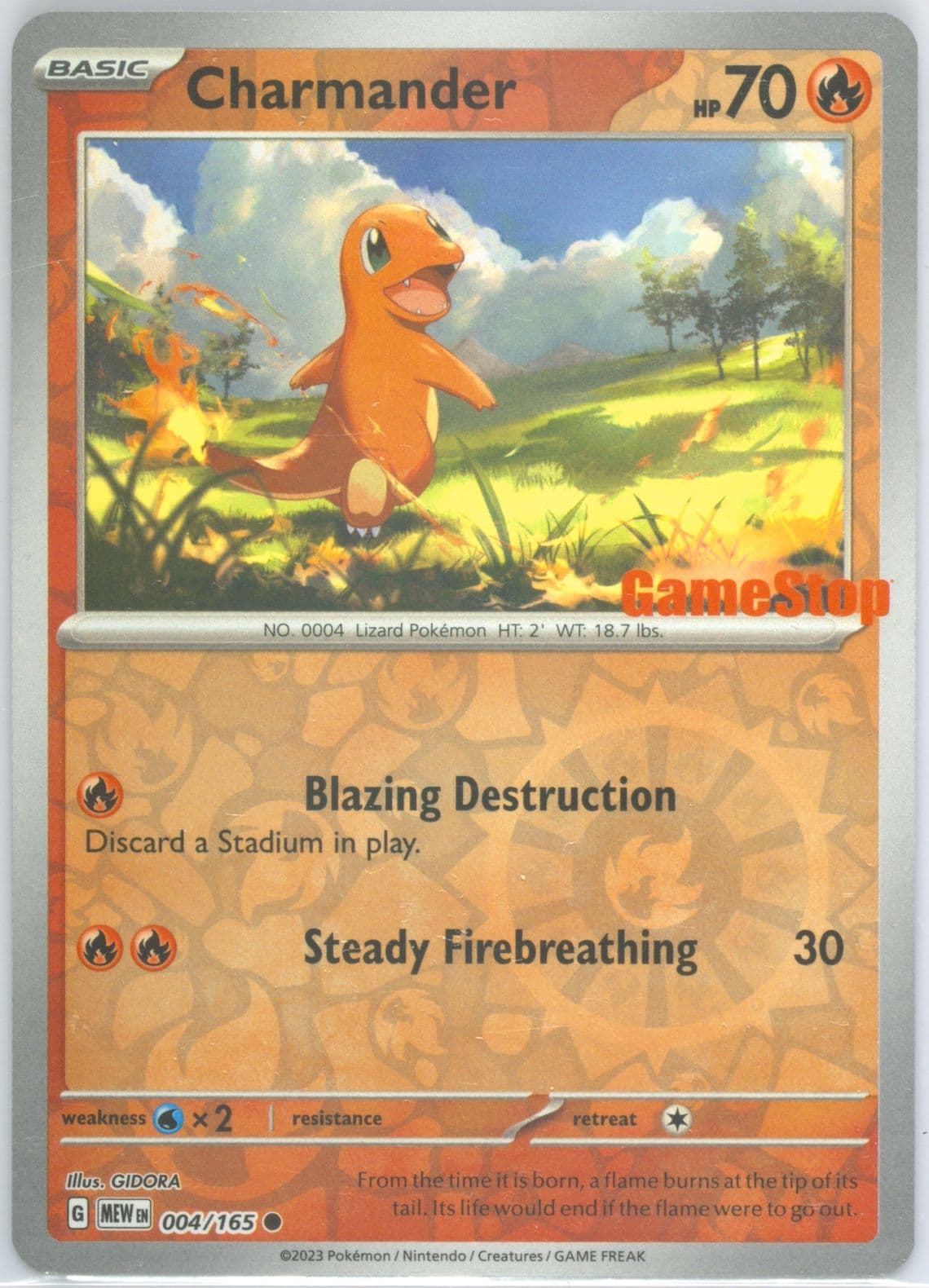 Charmander Gamestop Exclusive (004) 2023 Pokemon Mew EN-151