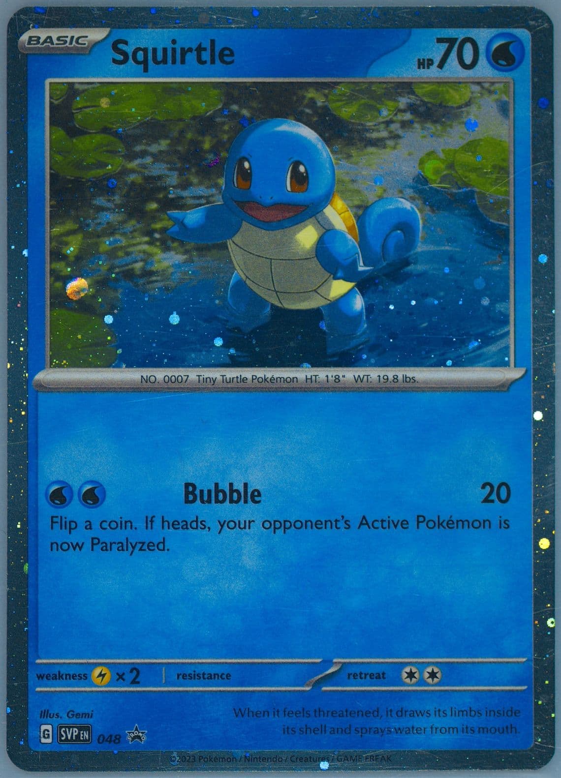 Squirtle 151 Poster Collection (048) 2023 Pokemon Svp EN-SV Black Star Promo