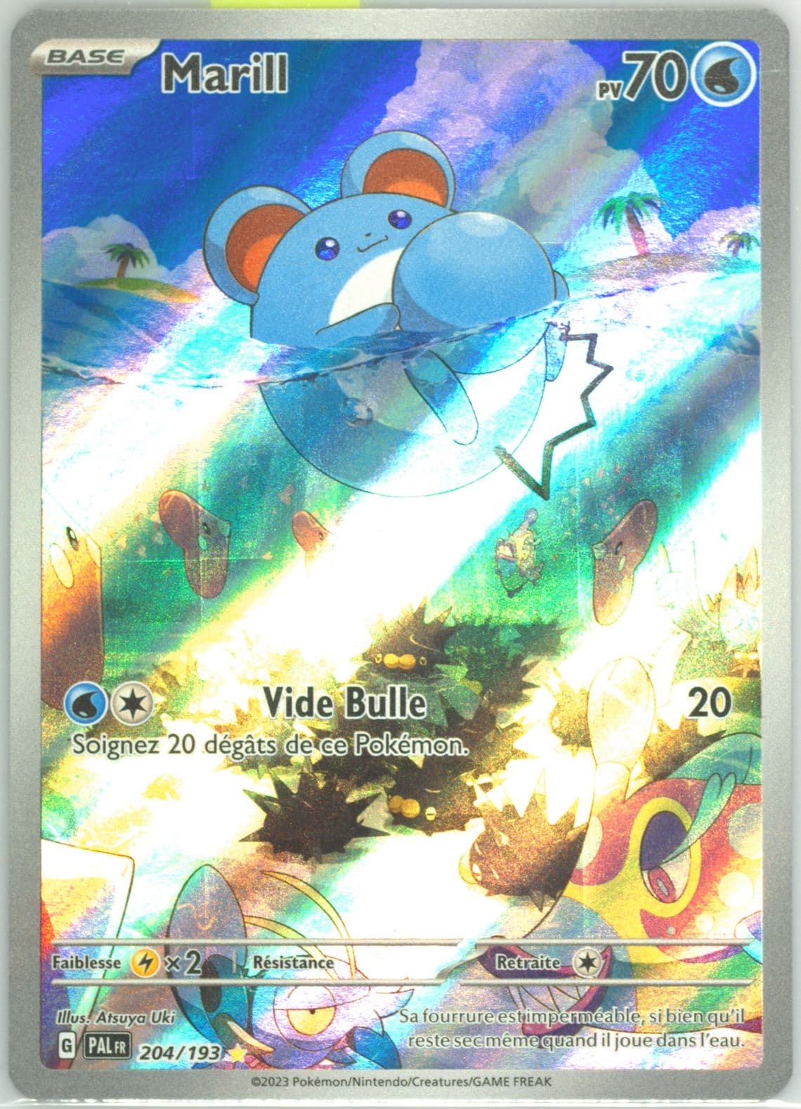 Marill Illustration Rare (204) 2023 Pokemon French Pal FR-Paldea Evolved