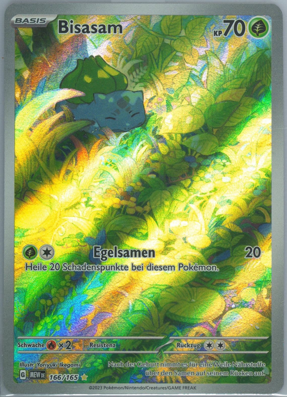 Bulbasaur Illustration Rare (166) 2023 Pokemon German Mew de-151