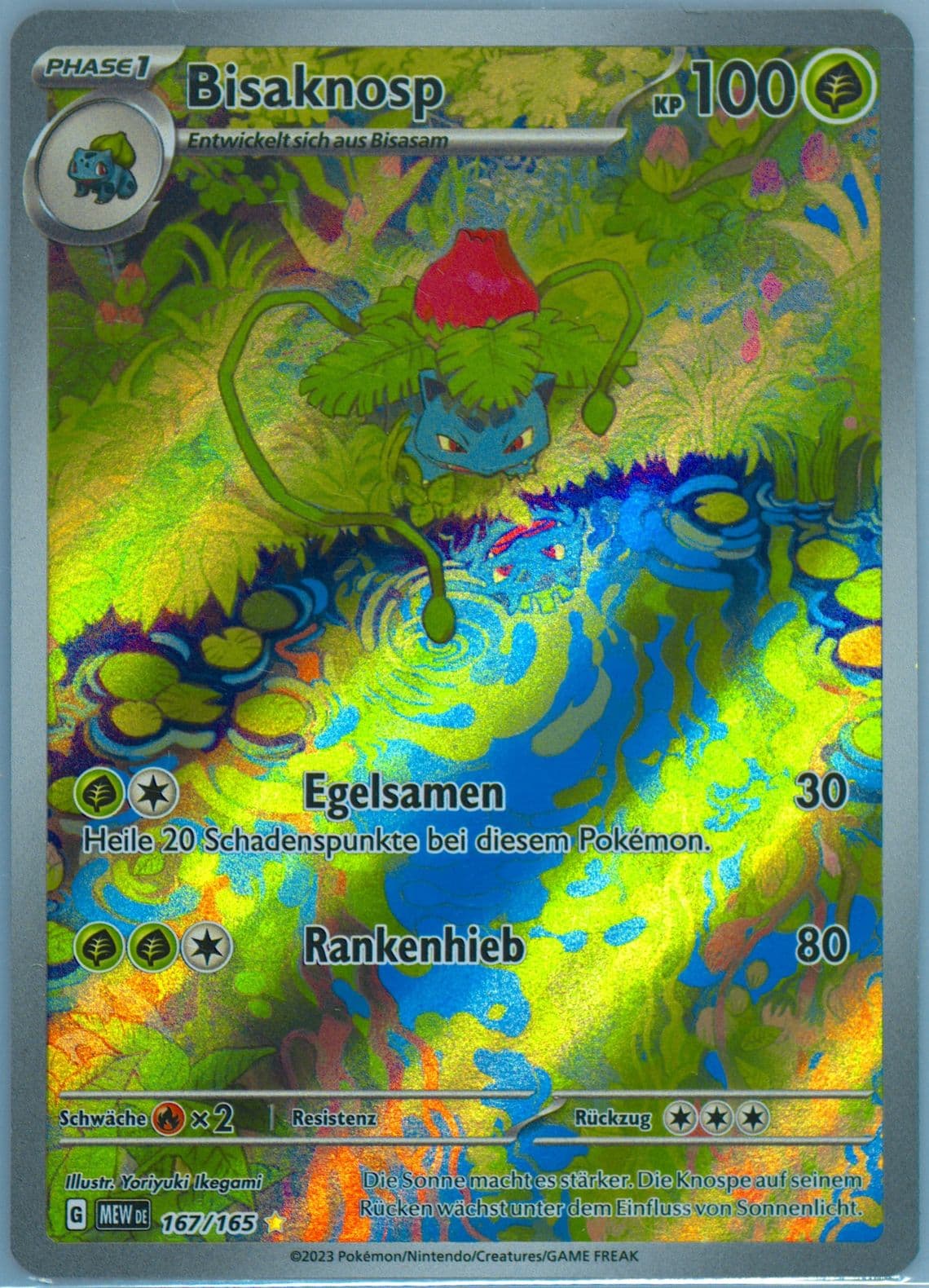 Ivysaur Illustration Rare (167) 2023 Pokemon German Mew de-151