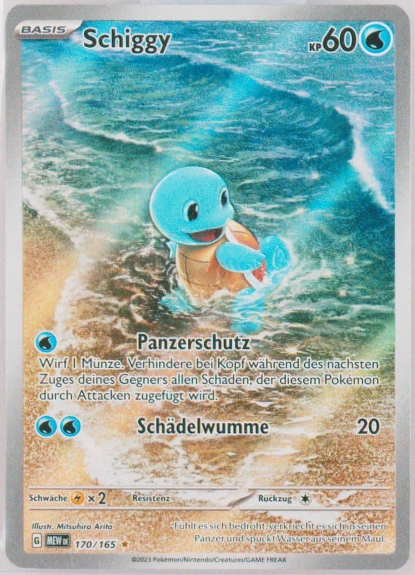 Squirtle Illustration Rare (170) 2023 Pokemon German Mew de-151