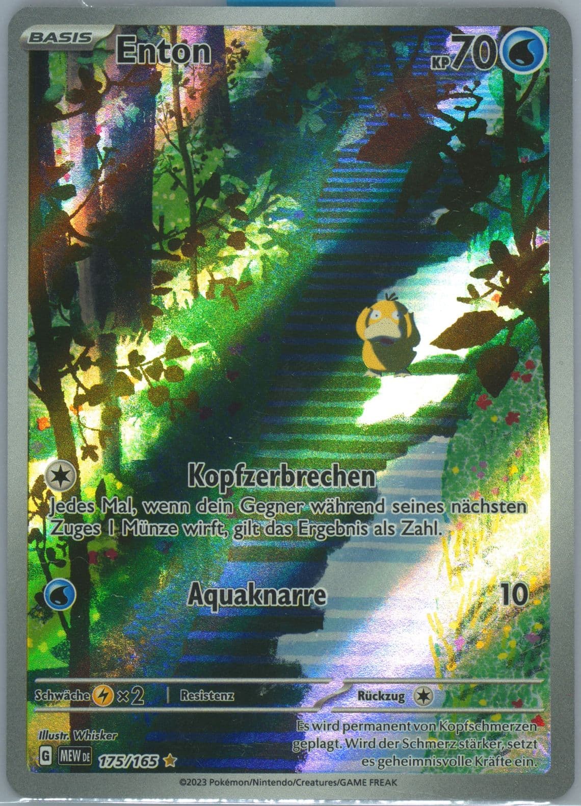 Psyduck Illustration Rare (175) 2023 Pokemon German Mew de-151