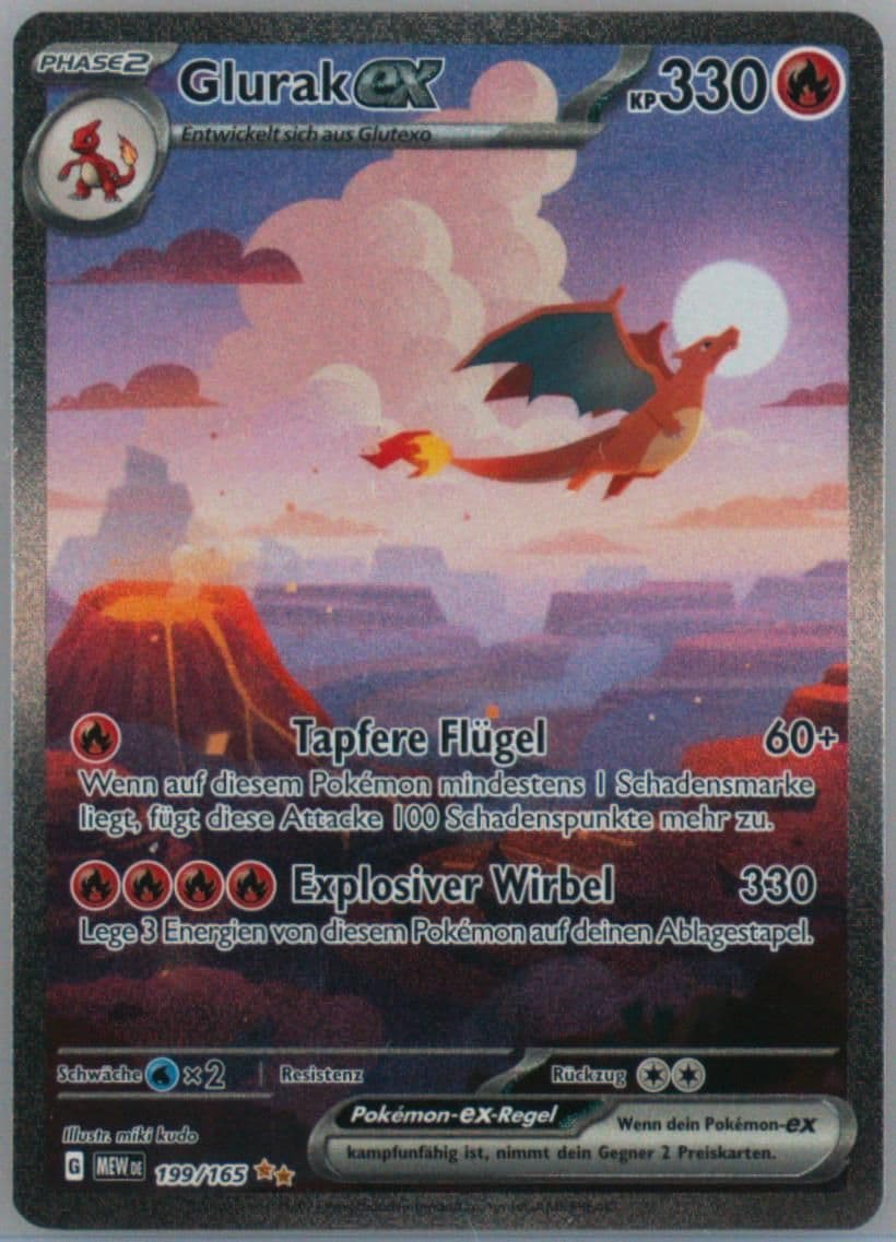 Charizard EX Special Illustration Rare (199) 2023 Pokemon German Mew de-151
