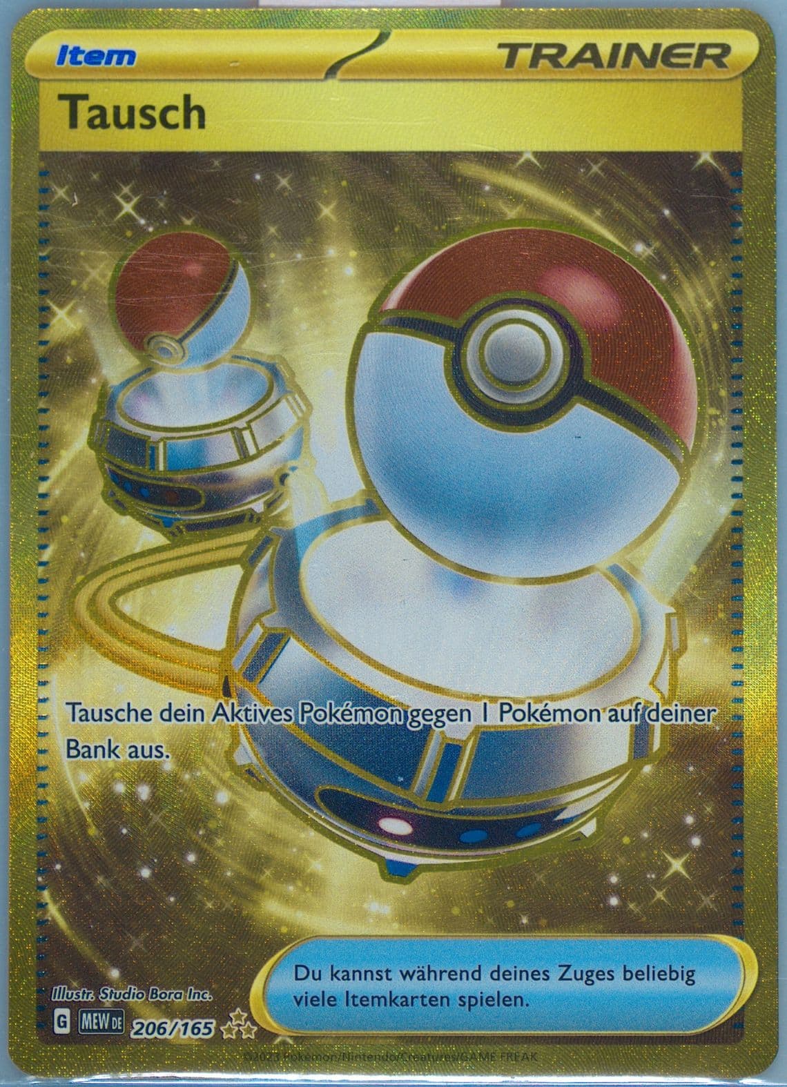 Switch Hyper Rare (206) 2023 Pokemon German Mew de-151