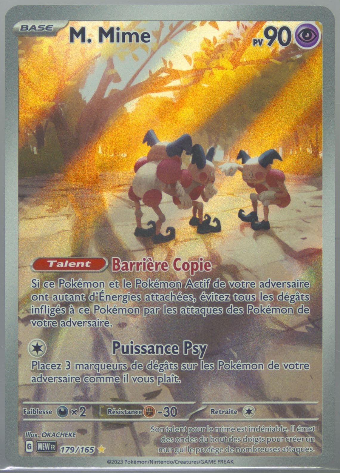 Mr. Mime Illustration Rare (179) 2023 Pokemon French Mew FR-151
