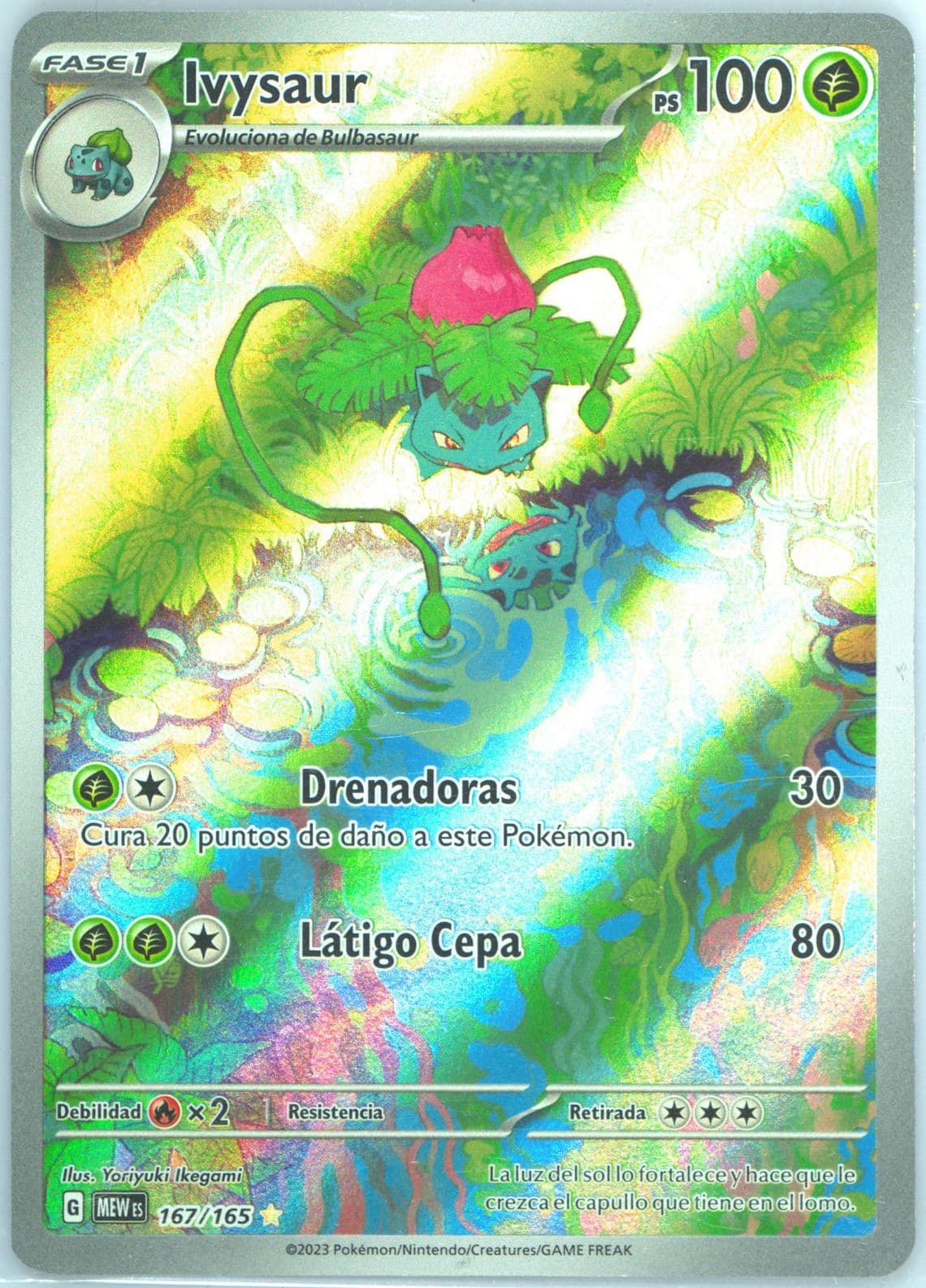 Ivysaur Illustration Rare (167) 2023 Pokemon Spanish Mew ES-151