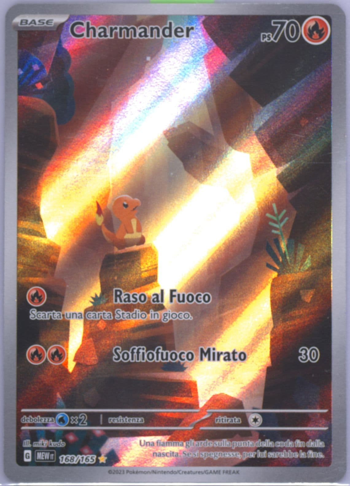 Charmander Illustration Rare (168) 2023 Pokemon Italian Mew It-151