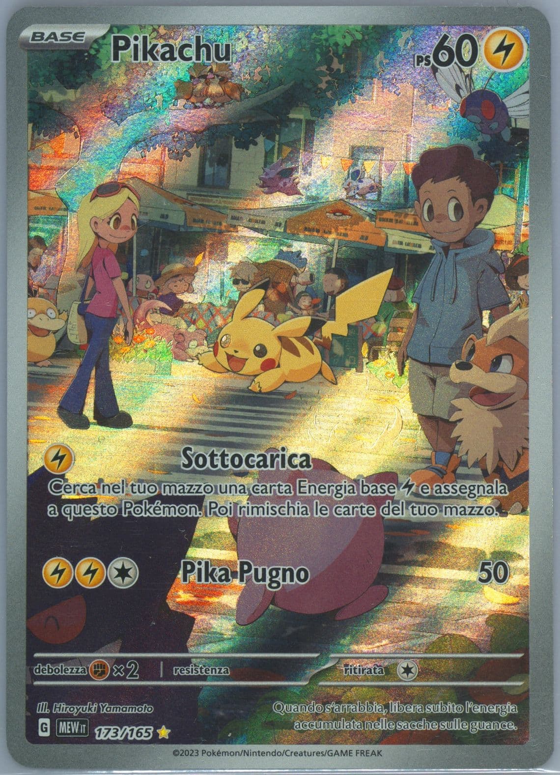 Pikachu Illustration Rare (173) 2023 Pokemon Italian Mew It-151