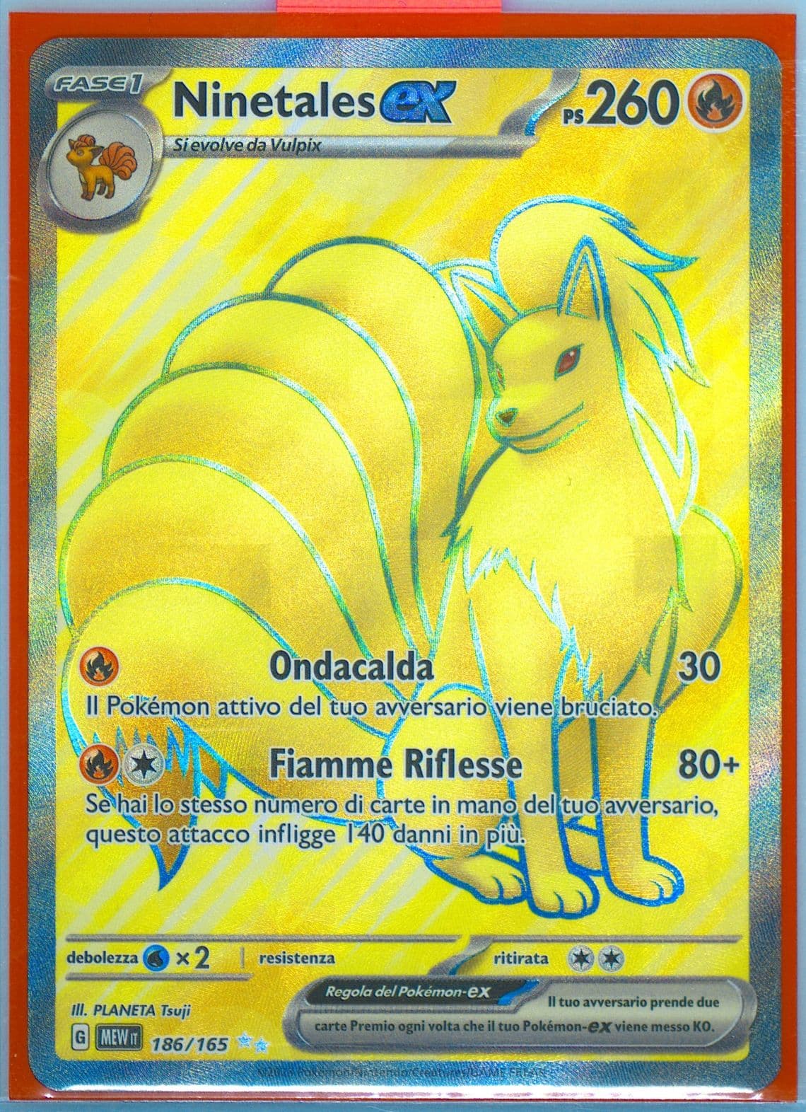 Ninetales EX Ultra Rare (186) 2023 Pokemon Italian Mew It-151