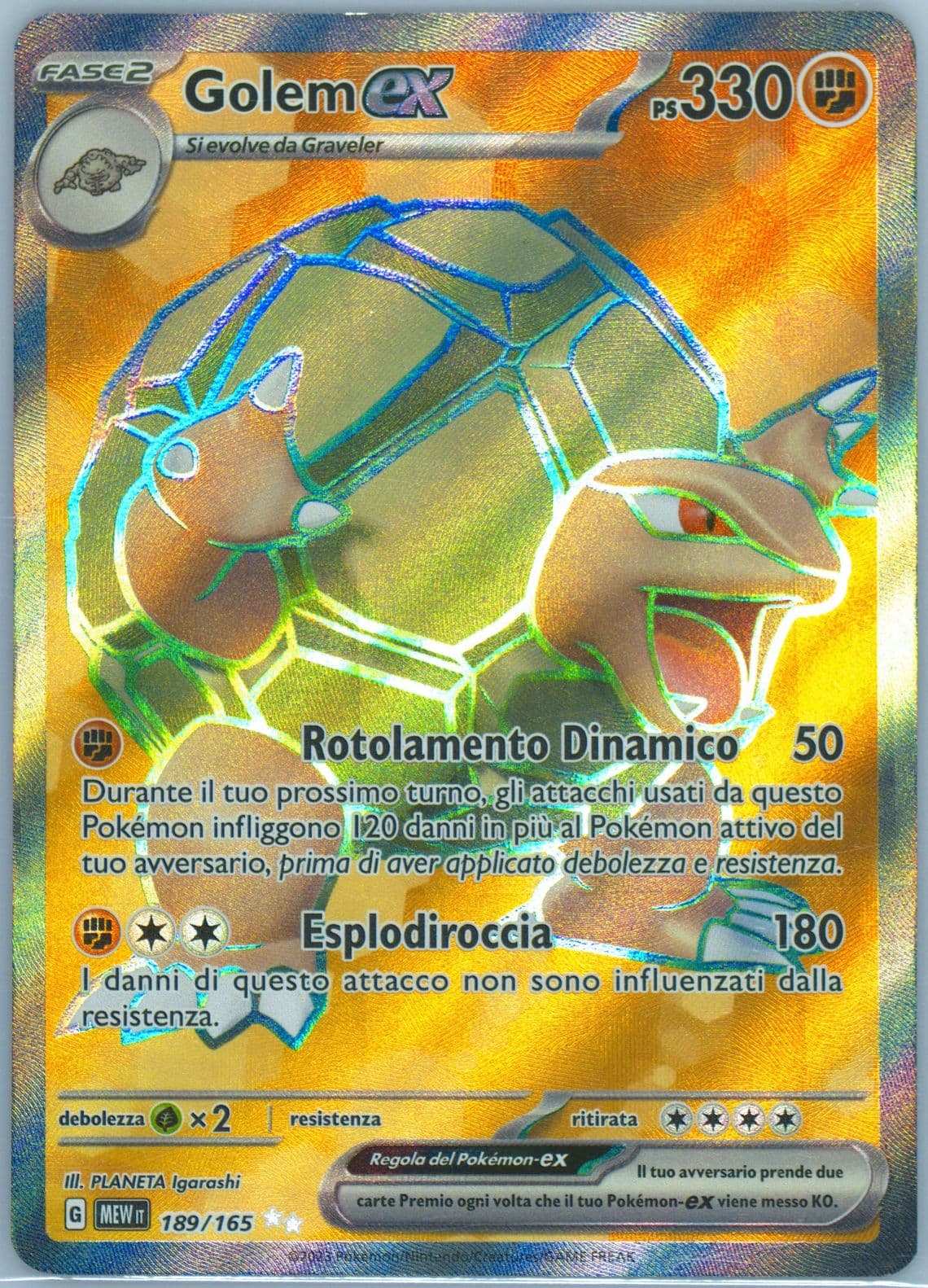 Golem EX Ultra Rare (189) 2023 Pokemon Italian Mew It-151