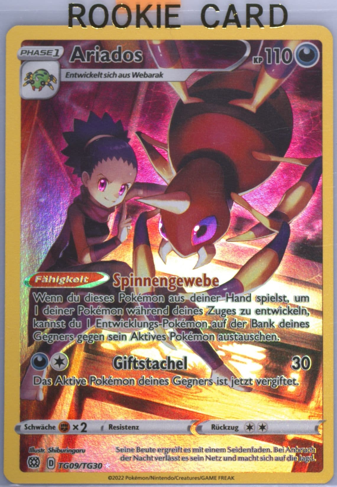 Full Art/Ariados German (TG09) 2022 Pokemon Sword & Shield Brilliant Stars