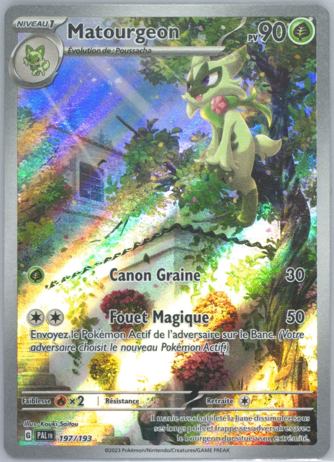 Floragato Illustration Rare (197) 2023 Pokemon French Pal FR-Paldea Evolved