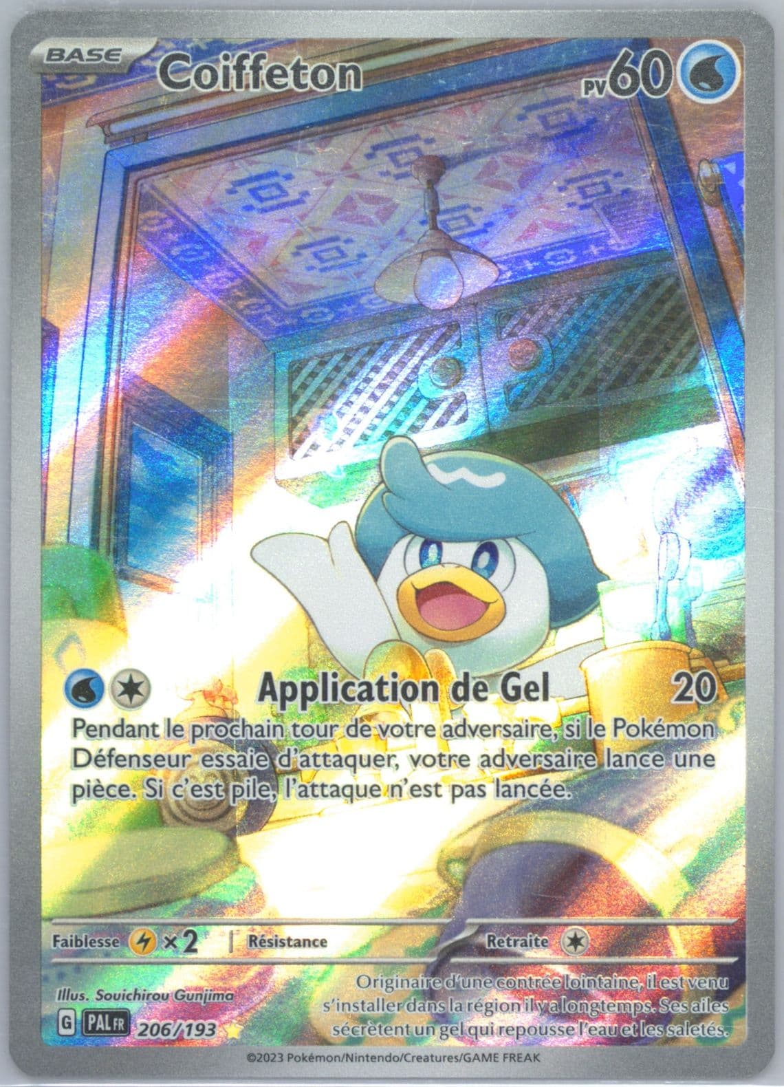 Quaxly Illustration Rare (206) 2023 Pokemon French Pal FR-Paldea Evolved