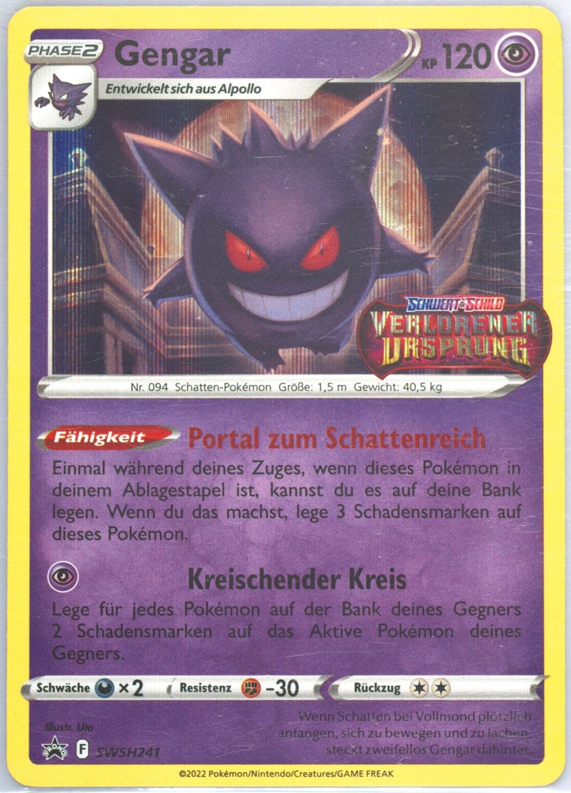 Gengar-Holo Prerelease-German (241) 2023 Pokemon Swsh Black Star Promo