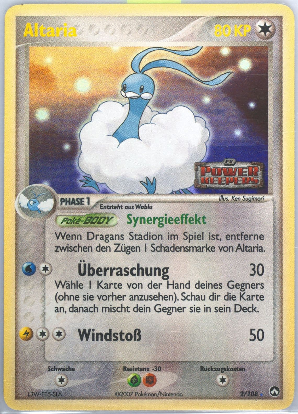 Altaria-Reverse Foil German (2) 2007 Pokemon EX Power Keepers