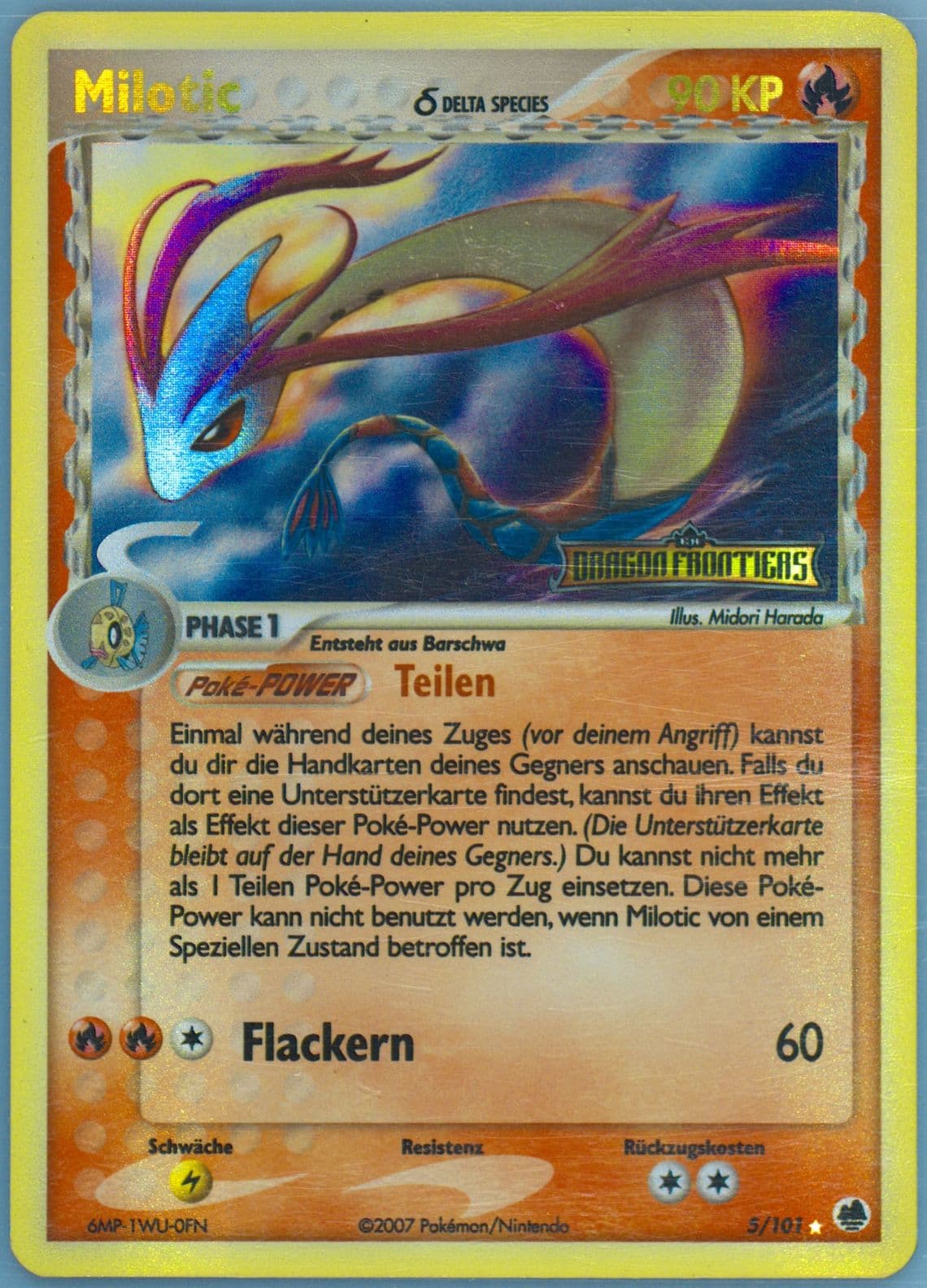Milotic-Reverse Foil German (5) 2006 Pokemon EX Dragon Frontiers