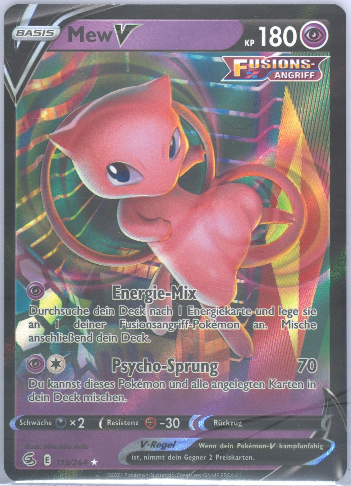Mew V German (113) 2021 Pokemon Sword & Shield Fusion Strike