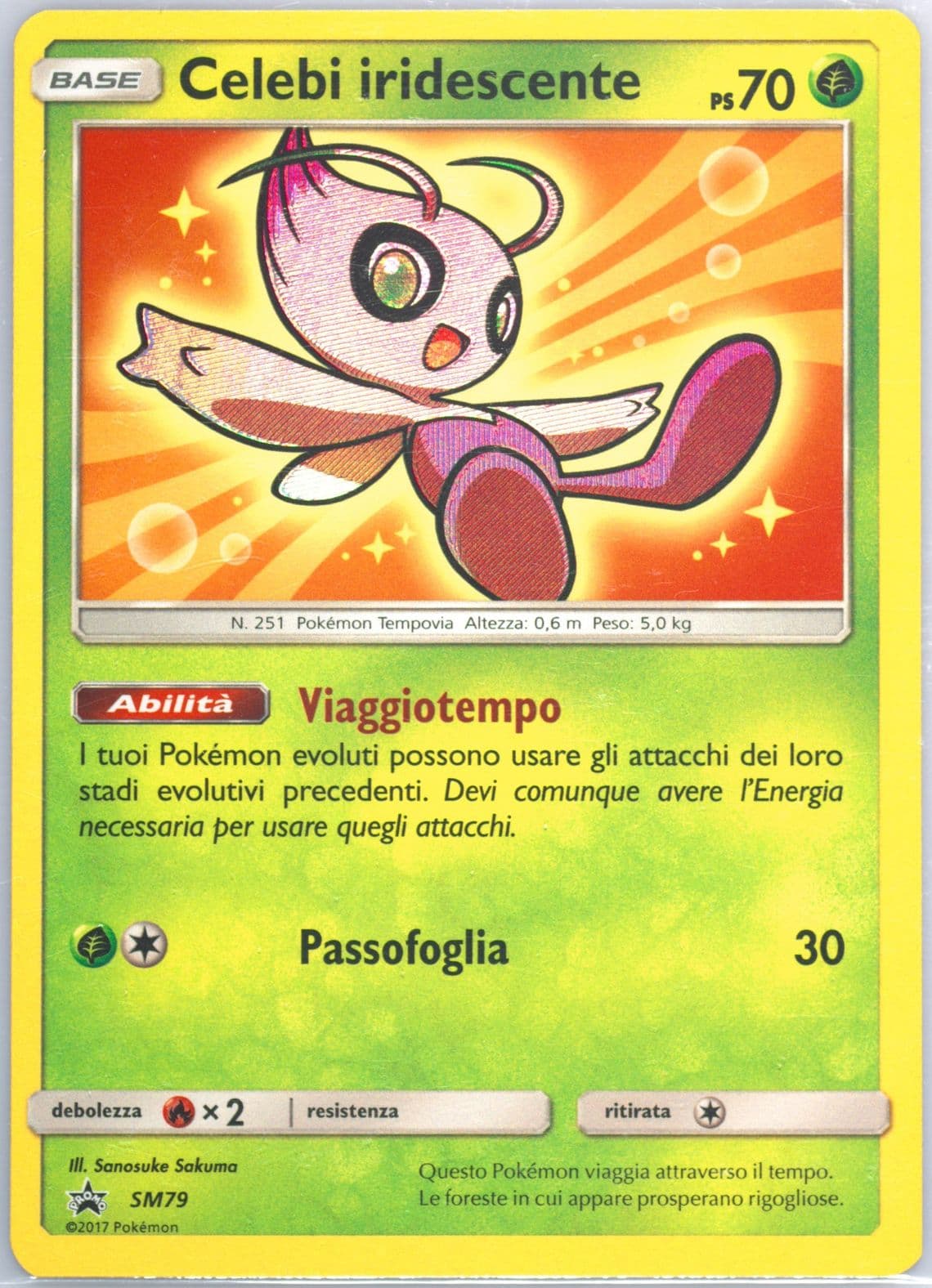 Celebi Iridescente-Holo Shining Legends Premium Powers Collection-Italian (SM79) 2017 Pokemon SM Black Star Promo