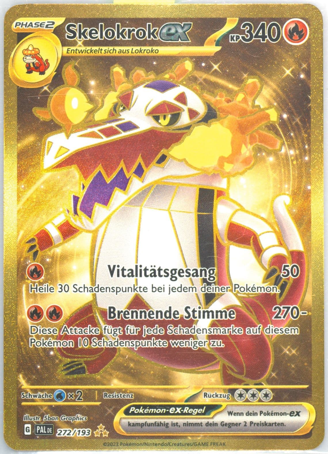 Skeledirge EX Hyper Rare (272) 2023 Pokemon German Pal de-Paldea Evolved