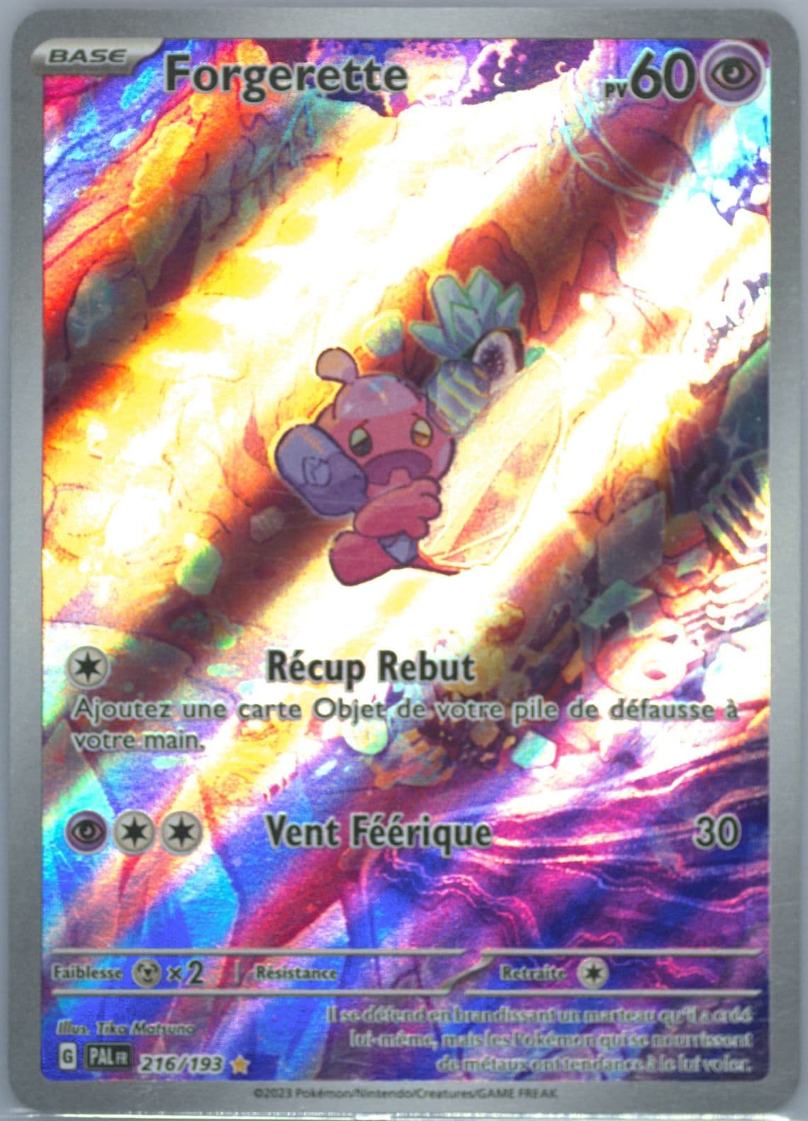 Tinkatink Illustration Rare (216) 2023 Pokemon French Pal FR-Paldea Evolved