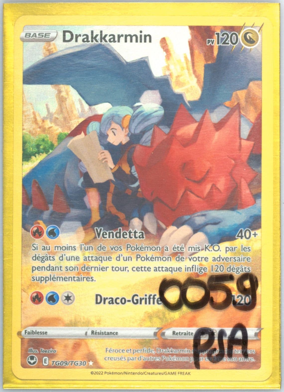 Full Art/Drakkarmin French (TG09) 2022 Pokemon Sword & Shield Silver Tempest