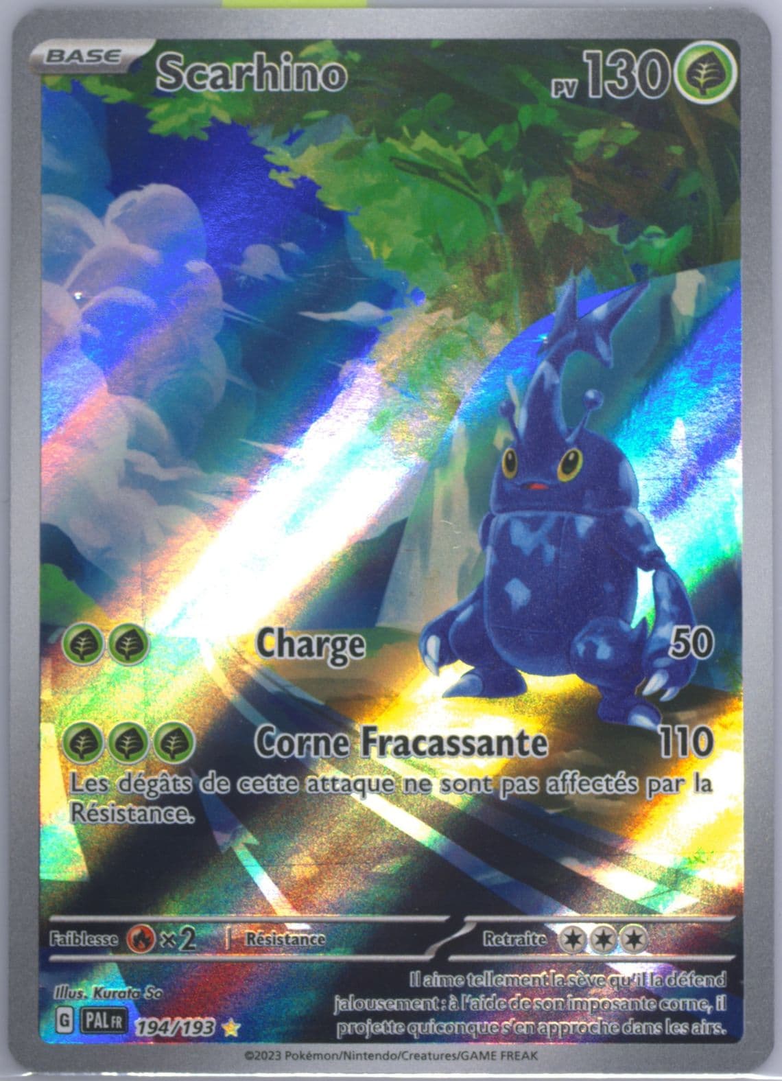 Heracross Illustration Rare (194) 2023 Pokemon French Pal FR-Paldea Evolved