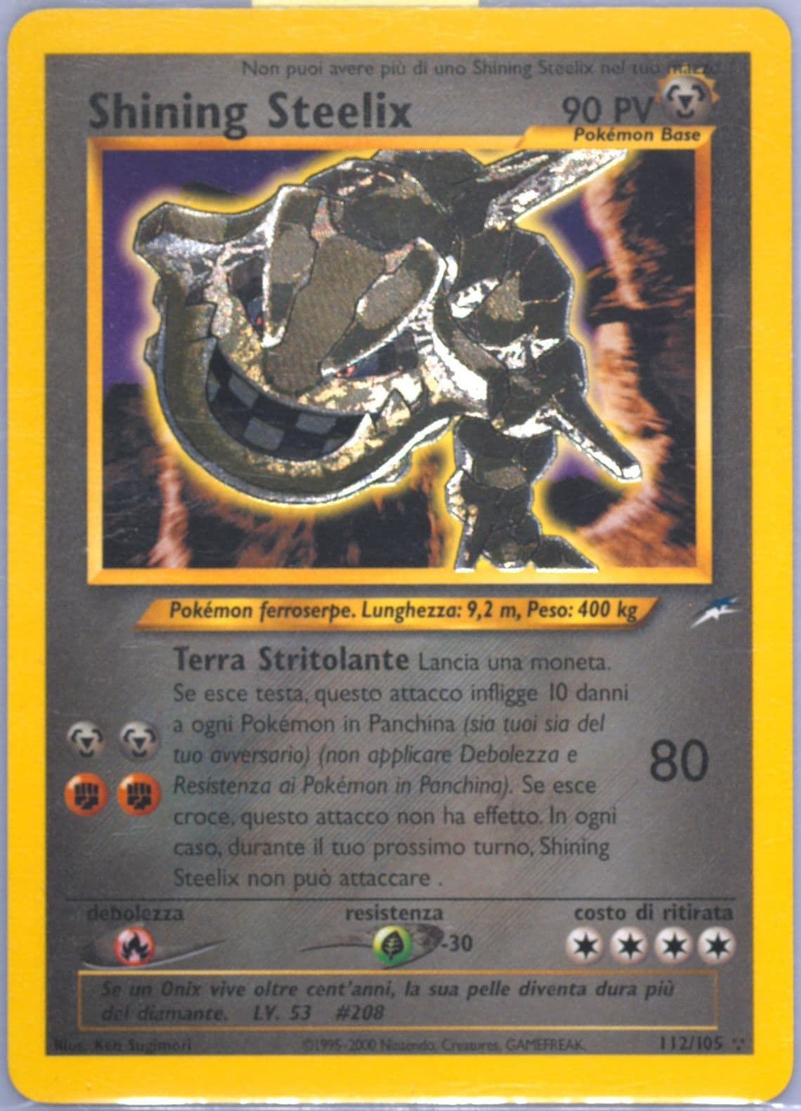 Shining Steelix Italian (112) 2002 Pokemon Neo Destiny